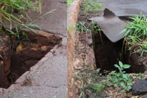 Bueiro que causou acidente com morte no Núcleo Industrial foi fechado, mas outros seguem abertos