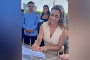Soraya esteve em Coxim nesta terça-feira 