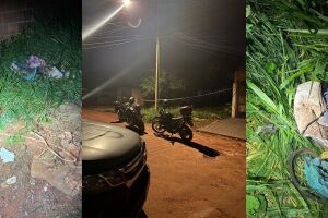 Durante a perseguição, o motorista perdeu o controle do carro e invadiu um terreno baldio na Rua Hera