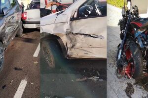 Motociclista vai parar embaixo de caçamba de entulho em acidente na Tamandaré (vídeo)