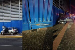 Acidente aconteceu na madrugada deste sábado