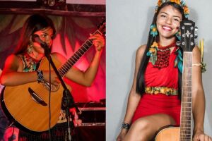Regiane canta, também, em seu dialeto indígena durante apresentações