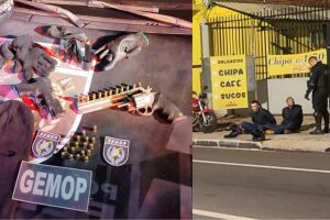 Armamento, munições e até balaclavas foram apreendidas
