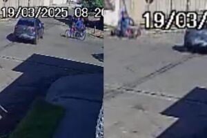 Motociclista 'voa' em batida com carro no Caiçara (vídeo)