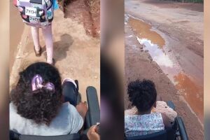 Aluna cadeirante faltou aula por não conseguir passar na Catiguá