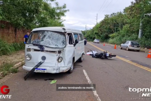 Motociclista bate em Kombi e morre em Campo Grande (vídeo)