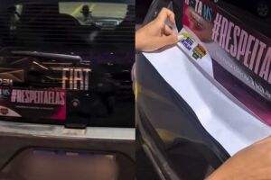 Campanha de adesivagem tem objetivo de conscientizar contra a violência doméstica