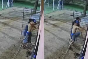 Câmera flagra ação de ladrões em lanchonete de praça no União (vídeo)