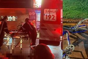 Estudante é atropelado por moto de app e fica ferido em Ponta Porã