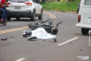 Motociclista morreu instantes depois do acidente