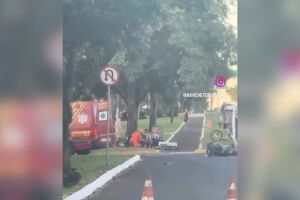 Motociclista acidentado foi reanimado em plena Afonso Pena (vídeo)