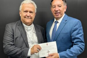 Gerson Claro recebe Dom Dimas e confirma apoio ao Jubileu das Autoridades