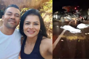 Mortos em acidente na BR-262 eram um casal; filha está em estado grave (vídeo)