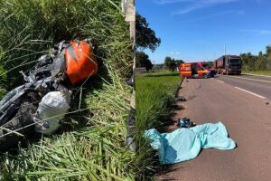 Motociclista morre em acidente grave na BR-262, em Ribas do Rio Pardo