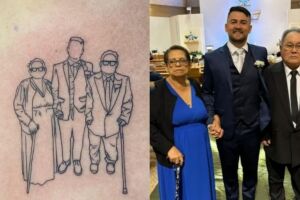 Personal trainer homenageia avós que o criaram com tatuagem emocionante: 'na pele e no coração'