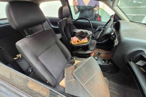 Carro usado para levar os corpos até um lugar ermo