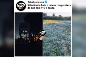 Geada em MS! Moradores registram grama coberta de gelo em Sidrolândia (vídeo)