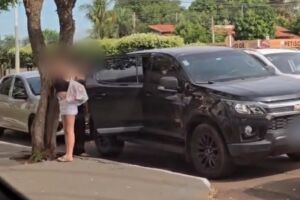 Primeira-dama é vista usando carro oficial para ir às compras em Três Lagoas (vídeo)