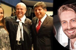Adriane Lopes, Ronaldo Chadid e Lídio Lopes (esposo da prefeita)/Ao lado, o advogado Chadid Júnior