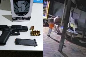 Arma foi apreendida pela Polícia Militar