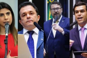 Na foto, dois votaram a favor e dois contra 