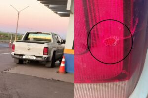 Motorista foge de tentativa de assalto e caminhonete é atingida por tiro em Nova Andradina