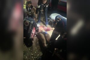 Ele foi socorrido com urgência e encaminhado para a Santa Casa