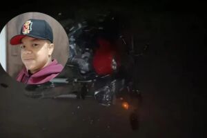 O acidente aconteceu na noite de domingo