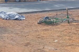 Ciclista morre atropelado por Fiat Toro na MS-276, em Deodápolis