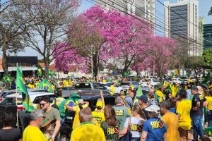 Bolsonaristas lotam Praça do Rádio em apoio a Bolsonaro e 'Fora Moraes' (vídeo)