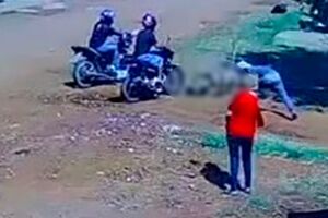 Cena gravada pela câmera de segurança é bastante forte