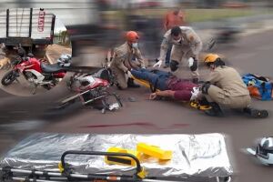 Jovem de 21 anos envolvido em acidente é transferido para Campo Grande