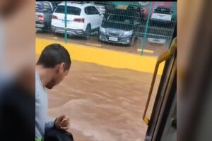 A chuva ontem caiu com força na região norte da Capital