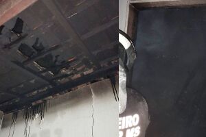 Fogo destuiu a casa mas moradores conseguiram apagar o fogo
