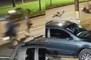 O acidente aconteceu na madrugada de domingo