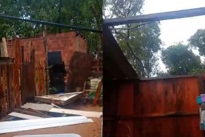 Tempestade causa destruição na comunidade Homex, em Campo Grande (vídeo)