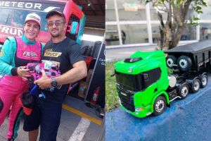 Homem teve miniatura autografada por D&eacute;bora Rodrigues