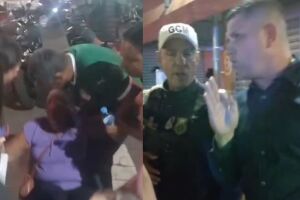 Idosa agredida e Anderson Gonzaga, chefe da Segurança de Adriane