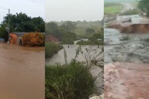Chuva hist&oacute;rica deixa moradores ilhados, causa enchentes e derruba pontes em Corguinho (v&iacute;deo)