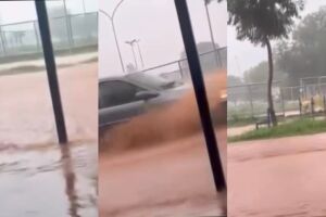 'Mandou logo uma piscina': morador ironiza prefeita ap&oacute;s alagamento em frente a com&eacute;rcio (v&iacute;deo)