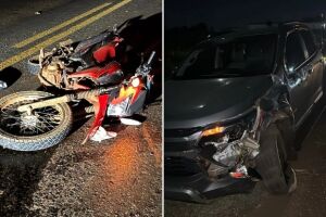 Motociclista tem perna dilacerada em grave acidente na BR-376, em Ivinhema (v&iacute;deo)