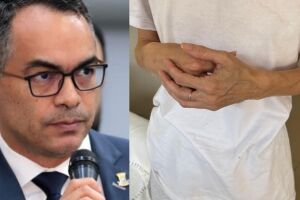 Sandro Benites e a mulher que o denunciou