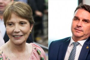 Tereza Cristina e Fl&aacute;vio Bolsonaro