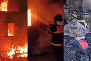 Inc&ecirc;ndio destr&oacute;i casa no distrito de Nova Casa Verde (v&iacute;deo)