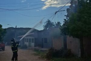 O inc&ecirc;ndio atingiu parte da fia&ccedil;&atilde;o do bairro 