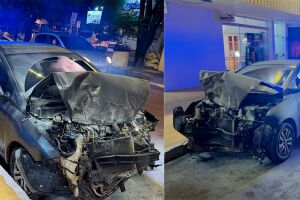 Motorista foge, se envolve em acidente e &eacute; preso com mais de 200kg de maconha em Amambai (v&iacute;deo)