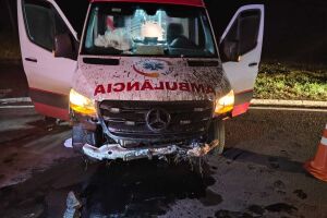Motorista cochila ao volante e ambul&acirc;ncia com gestante entubada sofre acidente na BR-262