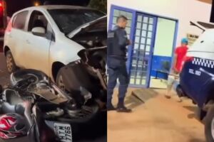 Motorista embriagado causa acidente, foge sem prestar socorro e &eacute; preso horas depois (v&iacute;deo)