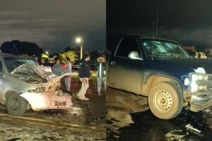Acidente com caminhonete na BR-463 deixa um morto e tr&ecirc;s feridos em Dourados&nbsp;
