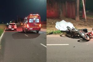 Motociclista morre em acidente na Avenida Ana Rosa Castilho Ocampo (v&iacute;deo)